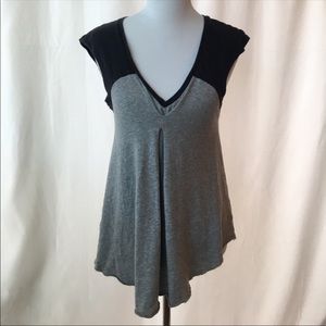 Free People Black & Gray tank top ~ XS